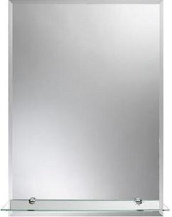 Zrcadlo fazeta 50 x 70 cm poličkou MILANO